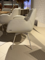 himolla - Stuhl Dining 1473 Leder 27 Longlife Mimosa Fragrance Beige Gestell Metall Beige Mit Rückholfeder - 2