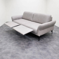 himolla - Sofa 3-Sitzer 1580 82 Q44 Leder 22 Softnappa Asche Grau Füße Anthrazit - 5