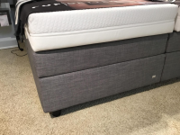 RUF Betten - Boxspringbett Minerva 47640 Stoff 06324 Grau Füße Metall Schwarz Mit Motorischer Verstellung - 6