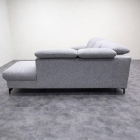 himolla - Ecksofa 2,5-Sitzig 1590 Stoff 10Bahama Ashgrey Grau Kopfteil Manuell Verstellbar Gestell Metall Pulverbeschichtet Anthrazit - 6