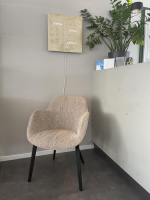 Walter Knoll - Stuhl Sheru 1441 C Stoff Kimali 7692 Bluewash Beige Rücken Leder Pebble - 2