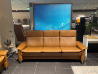 Stressless - Polstergarnitur Aurora A Leder 094 Paloma 42 Copper Braun Fuß 010 Stahl Rund Silber - 6