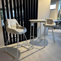 Solpuri - Bartisch Napoli Platte Dekton Sabbia Inklusive Barhocker Chill Stoff Diamond Calcutta Marble Beige - 4