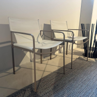 KFF - 2er Set Armlehnstuhl Pool Outdoor Stoff Mare 512 Sand Beige Gestell Metall Struktur Moodbeige - 7