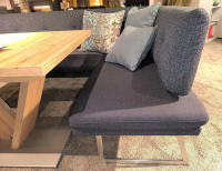 K+W - Essgruppe Step Two 343021 Bank Und Stuhl Stoff 2255 58 Marine Blau Tisch Arsian Eiche Nachbildung - 3