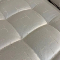 Treca Interiors - Polsterboxspring Bett MOON Select Stoff Stoff Endless 070 Beige Grau Füße Metall Verchromt Inkl. 2 Matratzen - 8