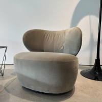 Walter Knoll - Sessel Bao 207 10C Stoff Harald 3 143 Smokey Quarz Beige Leder Saddle Coffe Braun Drehteller Schwarz - 5