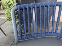 Fast - Outdoor table group Play dark blue powder-coated with lounge chair Ria - 6