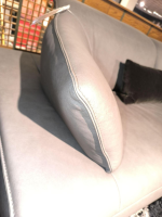 himolla - Polstergruppe Signa Leder Leonessa Artic 27 Grau Braun Füße Metall Schwarz - 3