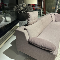 Werther - Ecksofa Skagen Stoff U 3255 K Tala Rosé Grau Rosa Gestell Chrom Glänzend Inklusive Kissen - 9
