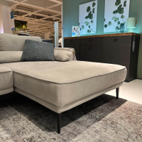 Megapol - Ecksofa 5183 SO Sunfort Stoff Vera Silver Grau Füße Aluminium Schwarz Inklusive Kissen - 2