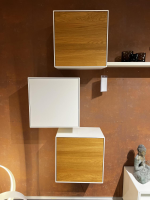 Hülsta - Wohnwand Easy Lack Reinweiß Absetzung Natureiche Inklusive Wand Steckbord Time - 7