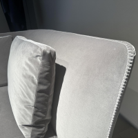 Maxalto - Sofa Febo 2833TS Stoff 2053251 Sirio Grau Füße Mit Stoff Bezogen Inklusive Rückenkissen - 7