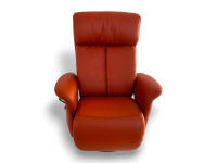 himolla - Relaxsessel 7627 Easy Swing Leder Longlife Soft Mandarine Rot Drehteller Anthrazit - 2