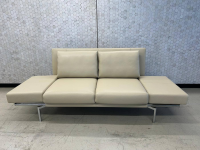 Walter Knoll - Sofa Jason 390 20 Leder Sierra Dune Beige Gestell Silber Hochglanz Verchromt inkl. Funktionsarmlehnen - 7
