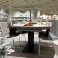 Bacher - Esstisch Sembra Aktion Platte Lack Matt Fenix NTM Grigio Londra Grau Mit 2 Auszugsplatten - 7