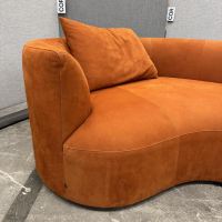 COR - Recamiere Siwa 58201 Leder 685 Terrakotta Orange Braun Inklusive Rückenkissen - 6