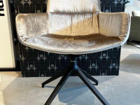 Hülsta - 4er-Set Stuhl H100 Stoff Velour Glänzend Champagner - 3