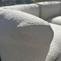 B&B Italia - Outdoor Sofa Borea Stoff Larice Bast 102 Lusso Beige Gestell Aluminiumblech Metall Anthrazit Lackiert Mit Abdeckung - 2