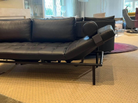 IP Design - Liege Campus Deluxe Leder Provence BW0000-312 Schwarz Gestell Metall Schwarz Inklusive Kissen - 4