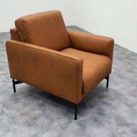 Johann Jakob - Sessel 1360 04 E44 Leder 27 Leonessa Almond Braun Gestell Metall Anthrazit - 4