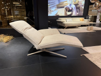 himolla - Relaxliege 7658 Stoff 20 Labomba Carrara Beige Sternfuß Metall Beige Mit Schaukelfunktion - 3