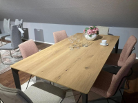 Venjakob - Esstisch ET282 Platte Satanaeiche Hell Geölt Gestell Metall Anthrazit Lackiert Inklusive Klappeinlage - 5