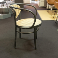 Thonet - Stuhl 210R Pure Rohrgeflecht Mit Verstärkungsgewebe Untergestell Esche Schwarz Lackiert - 7
