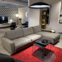 Artanova - Ecksofa Xenia Stoff U3471 Q2 Grau Taupe Füße Metall Schwarz - 5