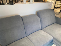 Activineo - Ecksofa Beauty Stoff 4 Carmen 158 Niagara Blau Füße Metall Schwarz Pulverbeschichtet - 7