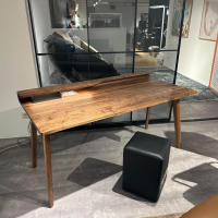 Rodam - Schreibtisch Nuss Splint Geölt Und Gewachst Inklusive Dimmbare LED Lichtleiste Mit Fernbedienung - 7