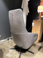 Contur - Drehsessel Noto Relax Leder L30 Eisengrau Gestell Metall Schwarz Lackiert - 4