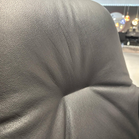 Freifrau - Lounge Chair Leya Cocktail Leder Sahara Ebony 60009 Schwarz Fuß Kreuzgestell Feinstruktur Matt Tiefschwarz Schwarz - 3