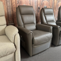 himolla - Relaxsessel 9773 Cumulus Quartett Leder 75 Torro Vulkan Braun Grau Inklusive Aufstehhilfe - 4