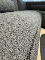 Leolux - Ecksofa Loya Stoff Bouclé 33618 Robou 18 Steel Grau Inklusive Kopfstütze Und Armrollenkissen - 6