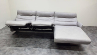himolla - Ecksofa 4051 Leder Eleganza Koala Grau Füße Metallkufen Anthrazit Mit Verstellfunktionen - 7