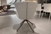 Draenert - 2er Set Armlehnstuhl Dexter Stoff Newport M150 Grau Sternfuß Metall Dunkelbronze Mit Gleitern - 5