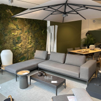 Gloster - Loungegruppe Grid Stoff Blend Coal Grau Gestell Aluminium Meteor Schwarz Pulverbeschichtet - 4