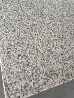 Bacher - Esstisch Platte Granit Bianco Kristall Grau Gestell Edelstahlrohr - 5