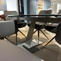 Naos - Essgruppe Iseo Und Mis Keramikplatte Grau Auf Glas Gestell Leder 1 1200 Graniet Grau Gestell Metall Quarz 7039 Schwarz - 10