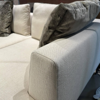 B&B Italia - Sofa Charles Stoff Salemi Beige Füße Aluminiumguss Schwarz Verchromt inkl. Dekokissen - 8