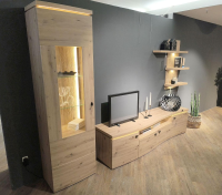 Ideal Möbel - Wohnkombination Holz Inklusive Beleuchtung - 7