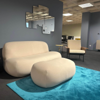 Ligne Roset - Sofa Pukka Stoff Arte 3337 Shell Beige Inklusive Hocker - 7