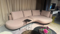 Walter Knoll - Ecksofa Maaru Stoff Gaia 7889 Champagne Beige Gestell Metall Matt Schwarz Pulverbeschichtet Inklusive Kissen - 6