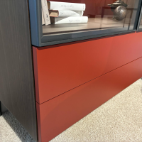 Molteni & C - Highboard 505 UP Korpus Lack Eukalyptus Braun Front Und Rückwand Lack Rubinrot Rot - 3