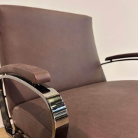 Walter Knoll - Sessel Berlin Chair Leder Vintage 65 1412 Chestnut Braun Gestell Schwarz Chrom Mit Kunststoffgleitern - 10