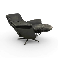 himolla - Sessel 7708 Easy-Swing M Leder Buffalo Bison Schwarz Sternfuß Metall Schwarz Pulverbeschichtet - 4