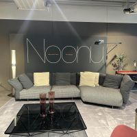 B&B Italia - Wohnlandschaft Dambo Stoff Lissy Gris Lagos Grau mit Kissen - 3