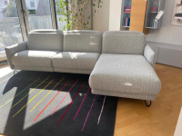 Rom - Polstereckgruppe Vitis CL280 Stoff Ancona Sky Grau Blau Fuß Schwarz Inklusive Motorischer Relaxfunktion - 12