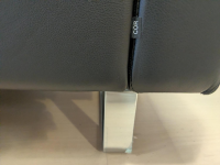 COR - Sofa Conseta 2-Sitzer Leder 286 Schwarz Kufen Verchromt mit 2 Armlehnkissen - 10
